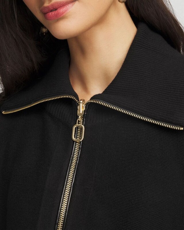 Cashmere-Blend Pullover Sweater Poncho - image 4